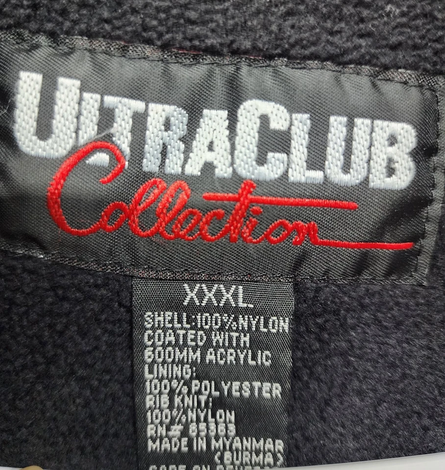 Abrigo de Colección UltraClub Para Hombre XXXL Amarillo Forrado de Vellón Cortavientos Foto 2 de 4