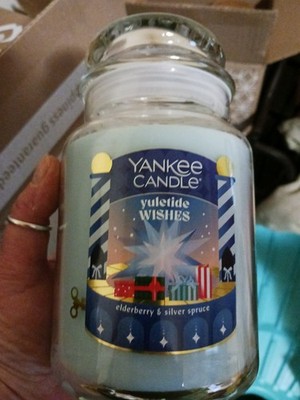 YANKEE CANDLE Yuletide Carols Elderberry & Silver Spruce Large Jar Candle NEW 