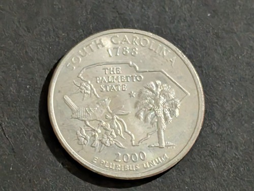 SOUTH CAROLINA  2000-P Quarter     Circulated Ungraded Uncertified Actual Coin  - Picture 2 of 2