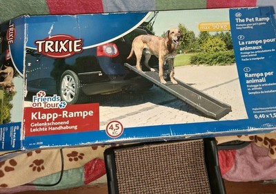 Trixie Hunde Klapp-Rampe 40 x 156 Cm GELENKSCHONEND Schwarz