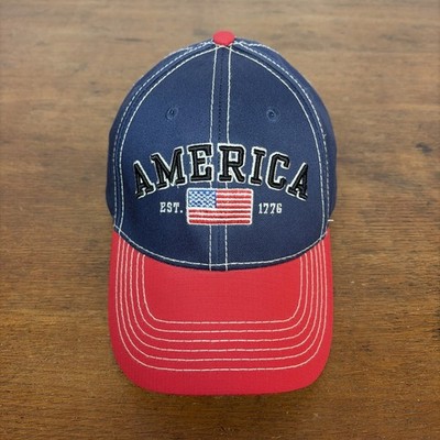 America Est. 1776 Patriotic Hat Cap Cotton Adjustable One Size
