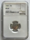 1960 Proof Roosevelt Silver Dime NGC PF67