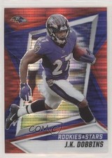 2021 Panini Rookies & Stars Red Pulsar Prizm JK Dobbins #16 0lt3