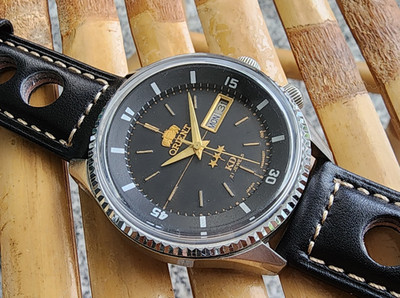 RARE Vintage Orient King Diver KD Black Dial Automatic Gents cross hair dial 7.