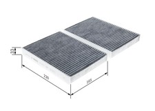 BOSCH Innenraumfilter 1 987 435 578 Aktivkohlefilter Partikelfilter für ROLLS X5