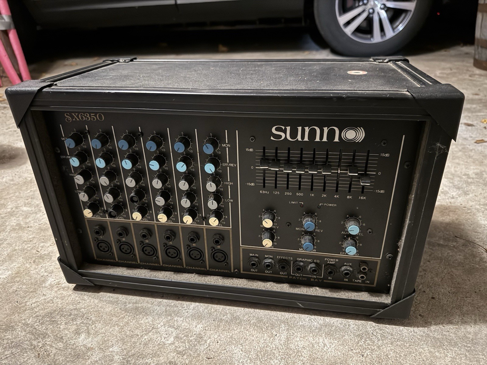 Vintage Sunn SX6350 Powered Mixer Amp 6-Channel PA Head - Works!