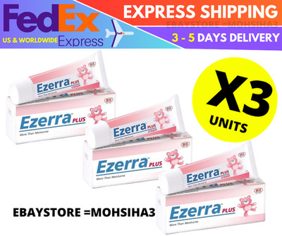 3 X EZERRA PLUS Cream (50g) Moisturizer for Dry Itchy Sensitive Eczema Skin