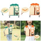 Kids Explorer Costume Kit Vest Hat Set Cosplay Costumes for