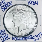 1934 SILVER PEACE DOLLAR AUTHENTIC HI GRADE U.S. MINT COIN RARE KEY DATE 5377