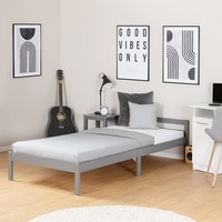 Einzelbett 90X200 Cm Mit Lattenrost Holz Bett Bettgestell Jugendbett Homestyle4U