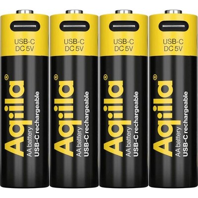 Aqiila AA USB-C Akku Li-Ion 2000 mAh 1,5 V wiederaufladbar - Wie Neu