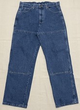 Dickies Denim Jeans Mens 36x32 Double Knee Relaxed Straight Workwear Outdoor