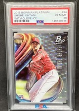 2018 Bowman Platinum Shohei Ohtani RC Ice Rookie #34 Angels PSA 10 GEM MINT