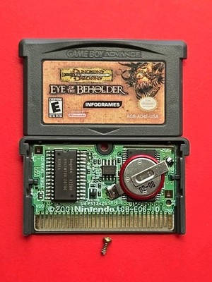Dungeons & Dragons: Eye of the Beholder Game Boy Advance Nintendo Authentic Save