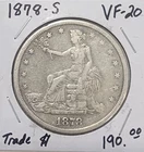 1878-S, TRADE DOLLAR, CLEANED