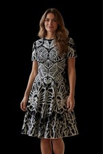 Alexander MQueen Dress Black White Small