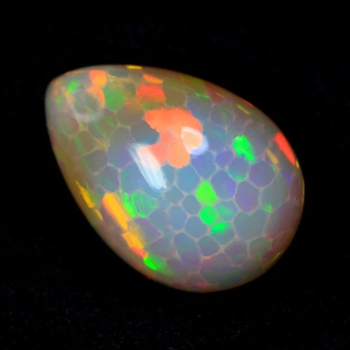 22.38Ct IF AAA Orange Body With Honeycomb Flame Pattern Colors Play Genuine Opal