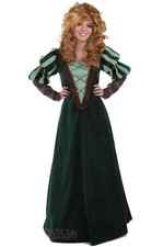 Brand New Renaissance Green Forest Princess Adult Costume