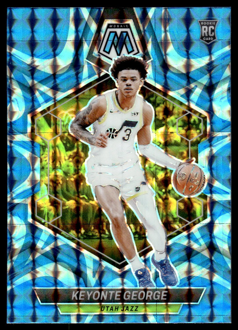 2023-24 Mosaic Reactive Blue Prizms Keyonte George Rookie Utah Jazz #222