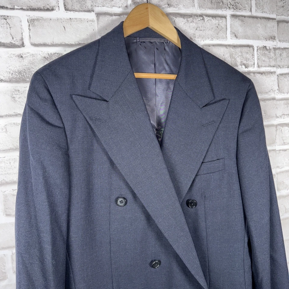 Abrigo Blazer Chaqueta De Colección Hickey Freeman Ojo de Pájaro Doble Pecho Deportivo Talla 41 R Foto 2 de 4