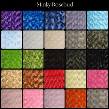 Rosebud Minky Fabric by the Yard – Soft 60” Wide Plush Cloth for Throws & Pillow