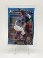 2025 Bowman Draft #BDC-19 Roc Riggio Chrome Sky Blue Refractor Rockies