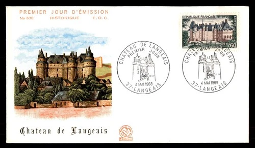 Mayfairstamps France FDC 1968 Langeais Castle First Day Cover aaw_51399