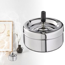 Retro Spinner Spinning Ashtray Cigarette Smoking Bin HomeOffice Creativ Portable