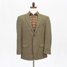 Jos. A. Bank 43R Brown Sport Coat Blazer Jacket Check 2-Button Wool