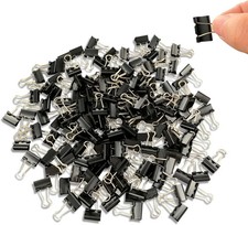 240Pcs Mini Binder Clips 5/8 inch15mm Paper Clamps Small Size for Office Black