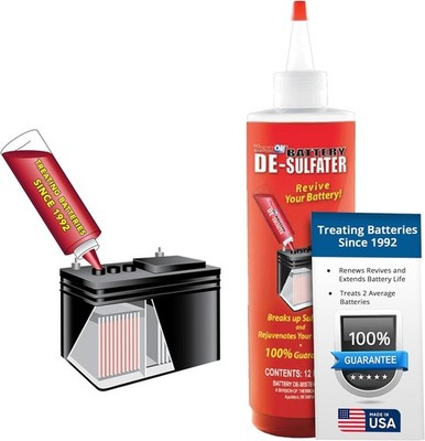 Thermoil  DeSulfater Golf Cart Solution Renews Restores & Bottle (12 OZ) 