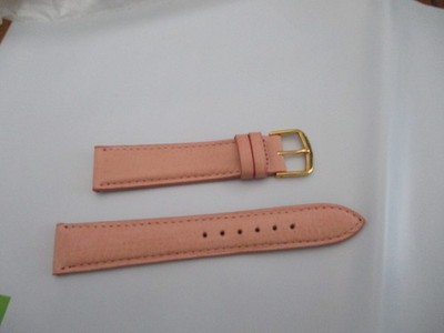 GENUINE  leather usa watchstrap watch band strap 18mm  gold pink