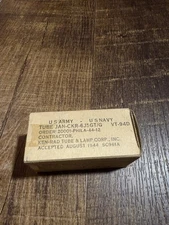 NOS 1944 Ken-Rad JAN-CKR 6J5GT/G VT-94D Vacuum Tube – Sealed WWII Navy Contract