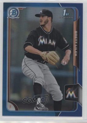 2015 Bowman Draft Chrome Blue Refractor 82/150 Brett Lilek #61 0f6