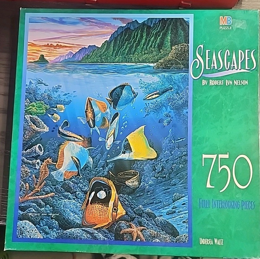Seascapes 750 Piece Sealed Jigsaw Puzzle Milton Bradley 18x24