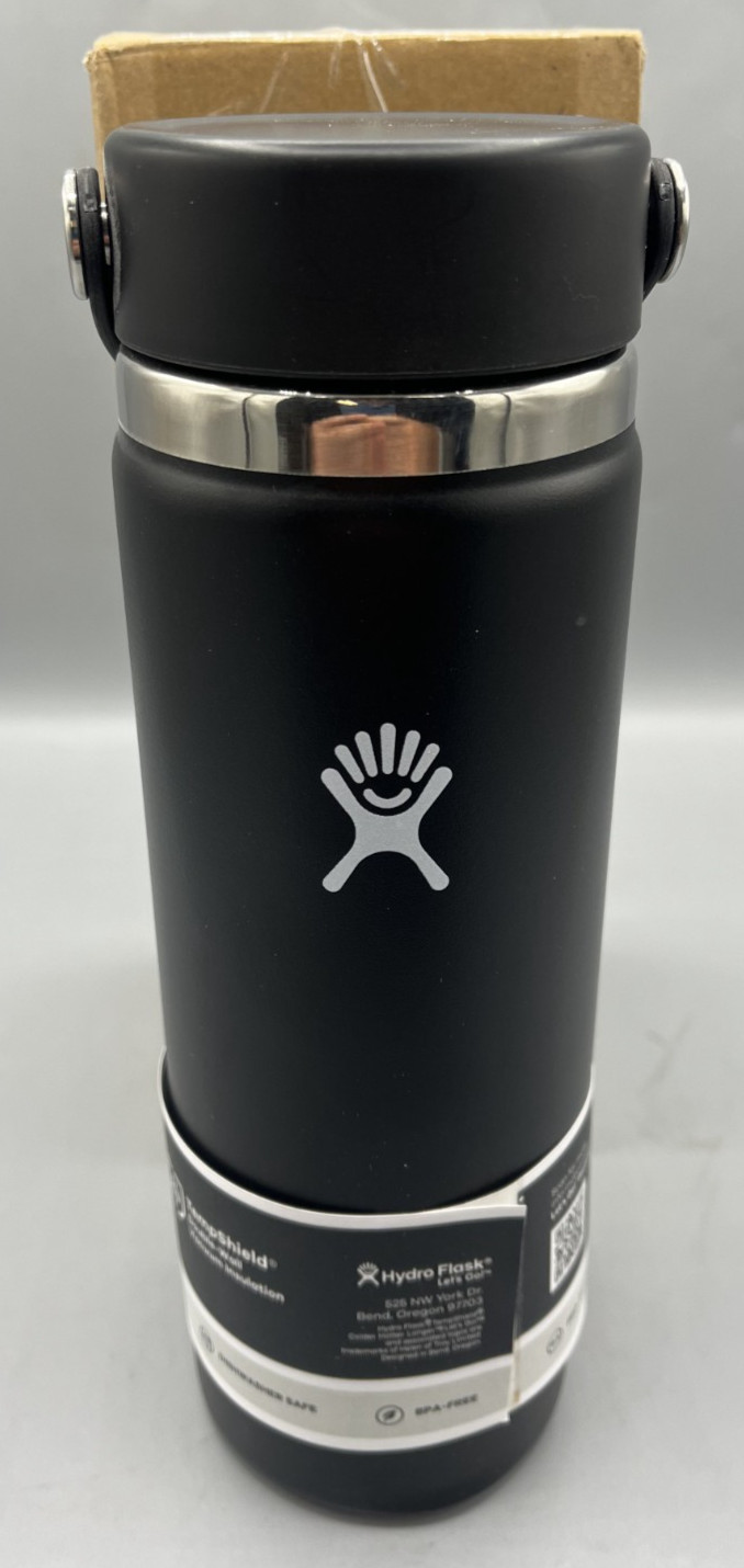 Hydro Flask Wide Mouth 2.0 Flex Cap - Black - 20 oz Slightly Dented