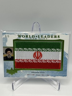 Decision 2024 EBRAHIM RAISI BOOKEND IRAN World Leader Flag Patches Lime /3