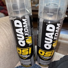 3PK OSI Quad Foam 16 Oz. EACH Dual Window  Door Foam Sealant WITH ONE STRAW TIP