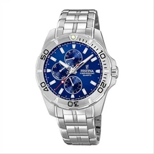 Festina F20445/2 Steel Case Blue Dial Men's Multifunction Watch