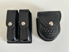 Safariland 77 Double Magazine Pouch Glock 17/22  Double Cuff Black Basketweave