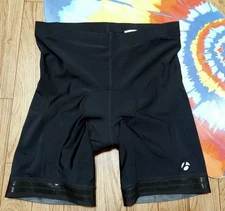 Bontrager Padded Shorts men's XL Black Stretch Cycling Circuit Nylon Fitted bike