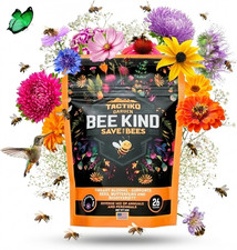 Tactiko Garden 26 Wildflower Seeds Mix, 120,000+ 4 Oz save the Bees Wildflower G 183.96 per gallon