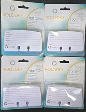 Rolodex 67553 Ruled Petite Refill Cards 100 Cards 2-1/4 x 4 in 4 Pack VintageNew