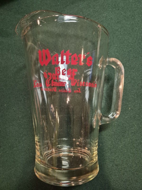 Vintage WALTERS BEER PITCHER - Eau Claire, WI