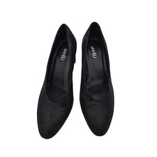 Vaneli Women's 9R Black Sequened VTG Vintage Pumps Mid High Office Dressy Chic