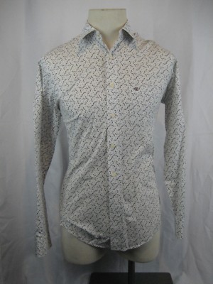 Mens Casa Moda 100% Baumwolle Cotton Floral Print LS Casual Shirt sz S 37/38