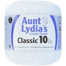 154-1 Aunt Lydia's Classic Crochet Thread Size 10-White