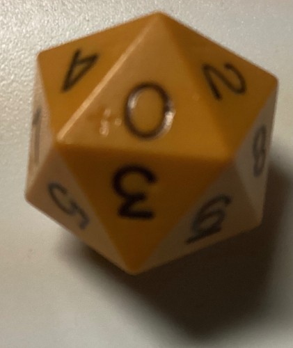 Dados de colección Gamescience AD&D D&D Dungeons Dragons D10 (forma D20) naranja opaco - Imagen 2 de 2