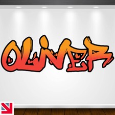 PERSONALISED CUSTOM NAME Wall ART Decal Sticker Vinyl KIDS GRAFFITI
