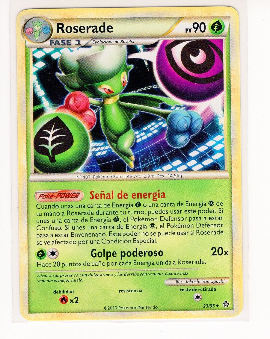 ~ESP~ SPANISH Roserade 23/95 HGSS Unleashed Pokemon Card (LB2)